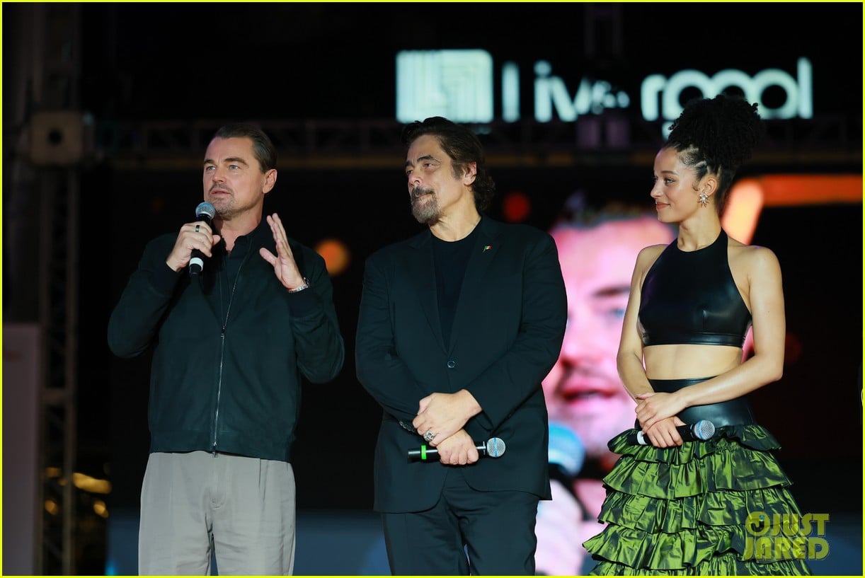 Leonardo DiCaprio, Chase Infiniti, Benicio del Toro Promote New Movie(02)