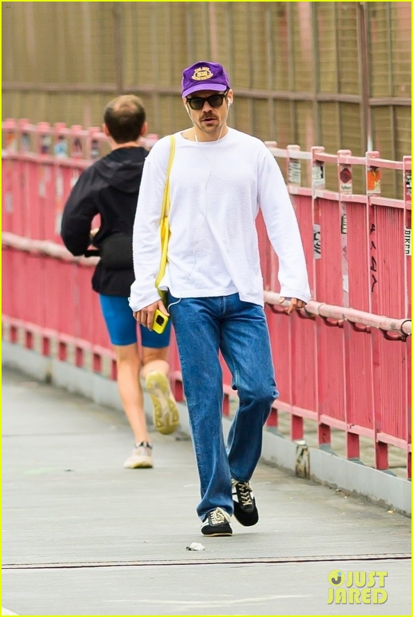 Harry Styles Goes for Solo Walk Across Williamsburg Bridge in New