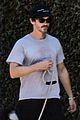 logan lerman ana corrigan take their dog for walk in los feliz 02