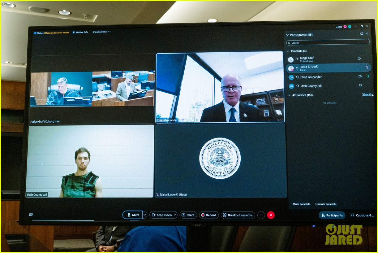New Photos of Tyler Robinson Released from His Virtual Court Hearing ...