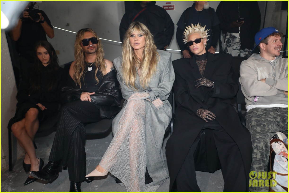 Heidi Klum Wears Fully Sheer Dress & Grillz on Her Teeth at