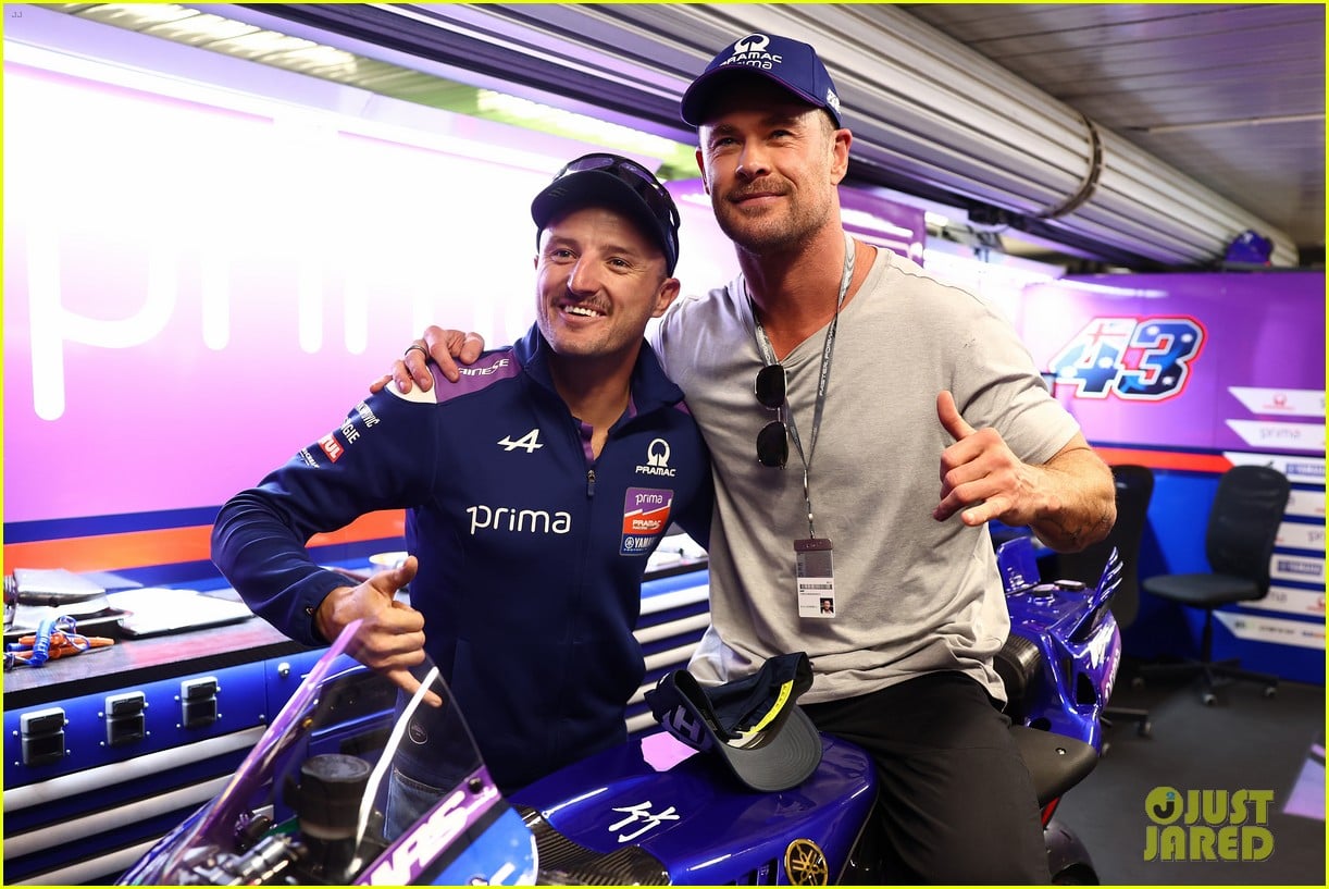 Chris Hemsworth Hangs With Dad Craig at Australian Motorcycle Grand