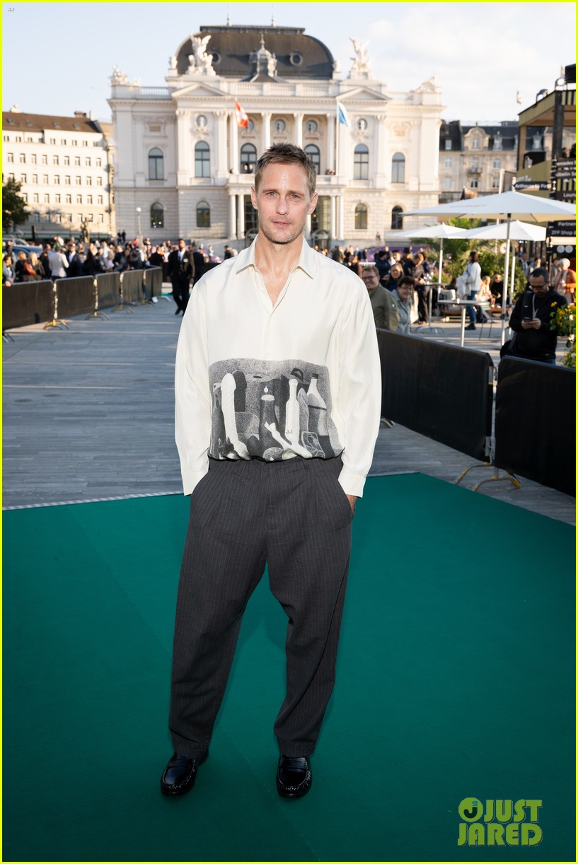 Alexander Skarsgard Wears Dildo Shirt to 'Pillion' Premiere, Talks(01)