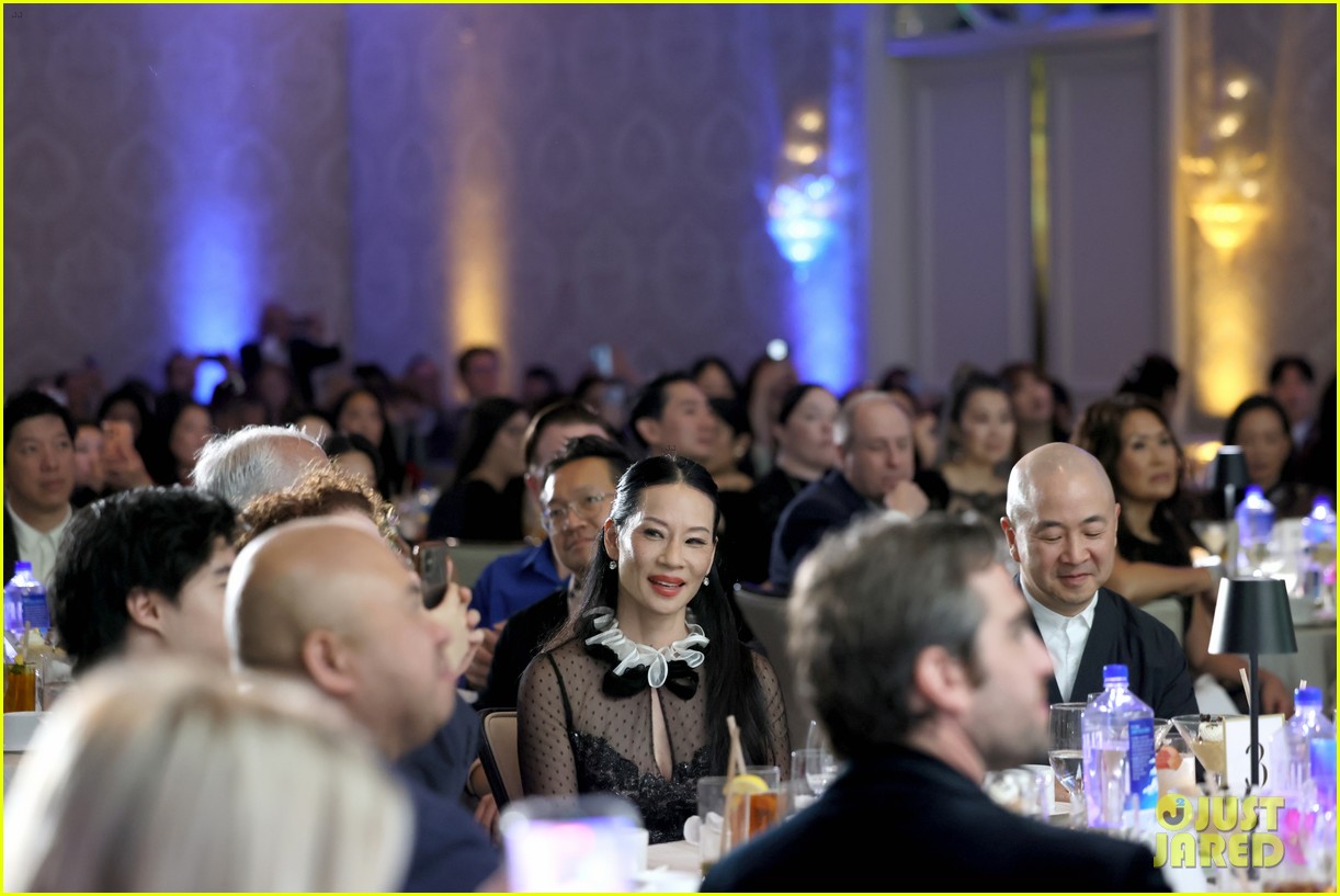 Dwayne Johnson Presents Lucy Liu With the Trailblazer Award at the