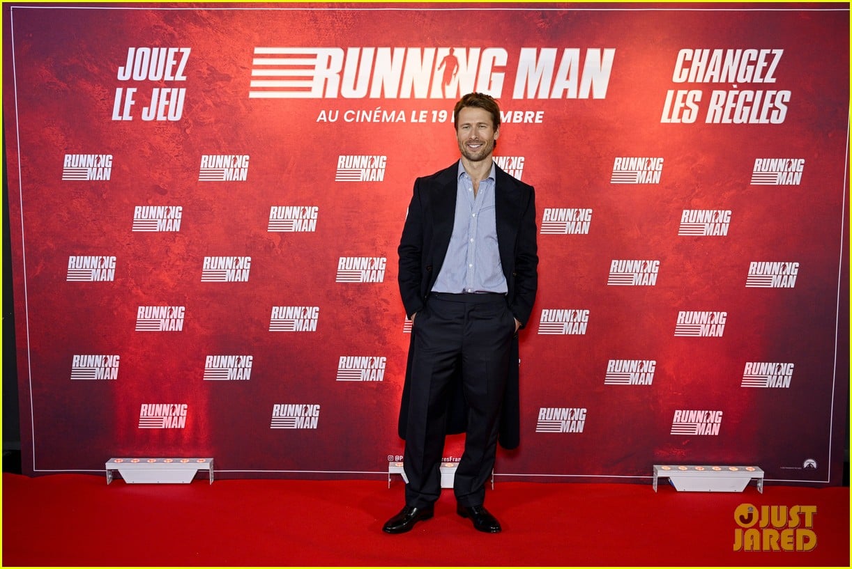 Glen Powell Looks Handsome at #39 The Running Man #39 Screening in Paris