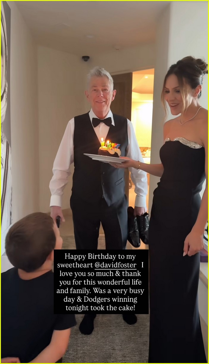 Katharine McPhee Was Glued to the Dodgers Game While Celebrating