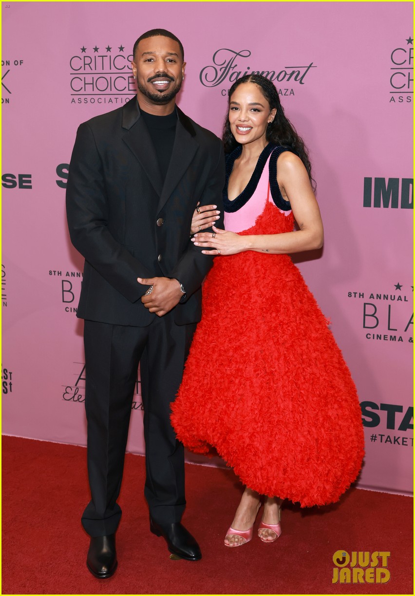 Michael B Jordan Meets Up With 'Creed' CoStar Tessa Thompson at