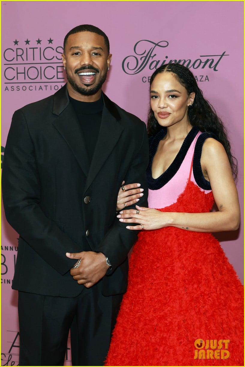 Michael B Jordan Meets Up With 'Creed' CoStar Tessa Thompson at