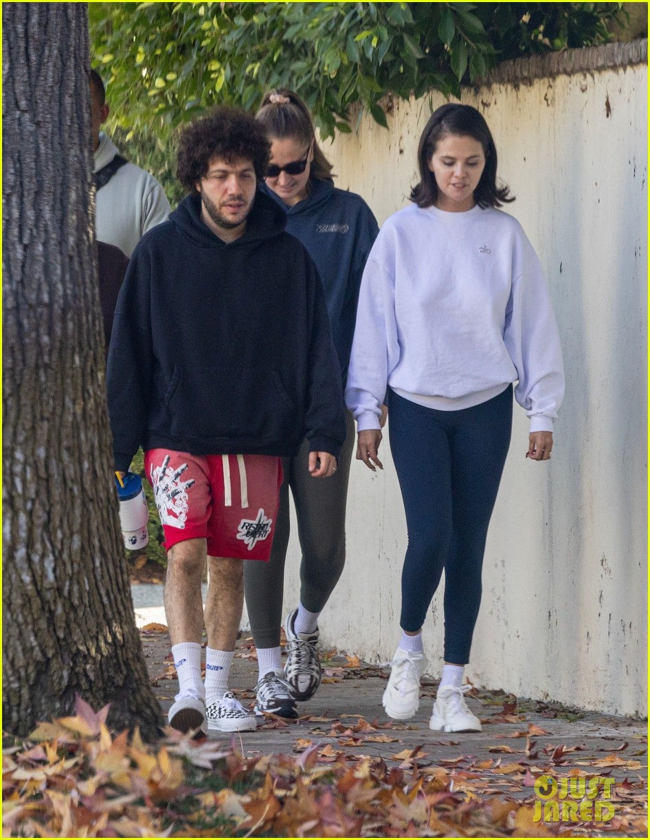 Selena Gomez & Husband Benny Blanco Kick Off Week with a Family Stroll