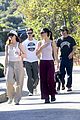 joey king logan lerman dog walk double date 01