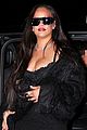 rihanna wears all black for dinner in paris with friends 04