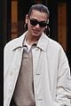 dua lipa callum turner take their dog for a walk 01
