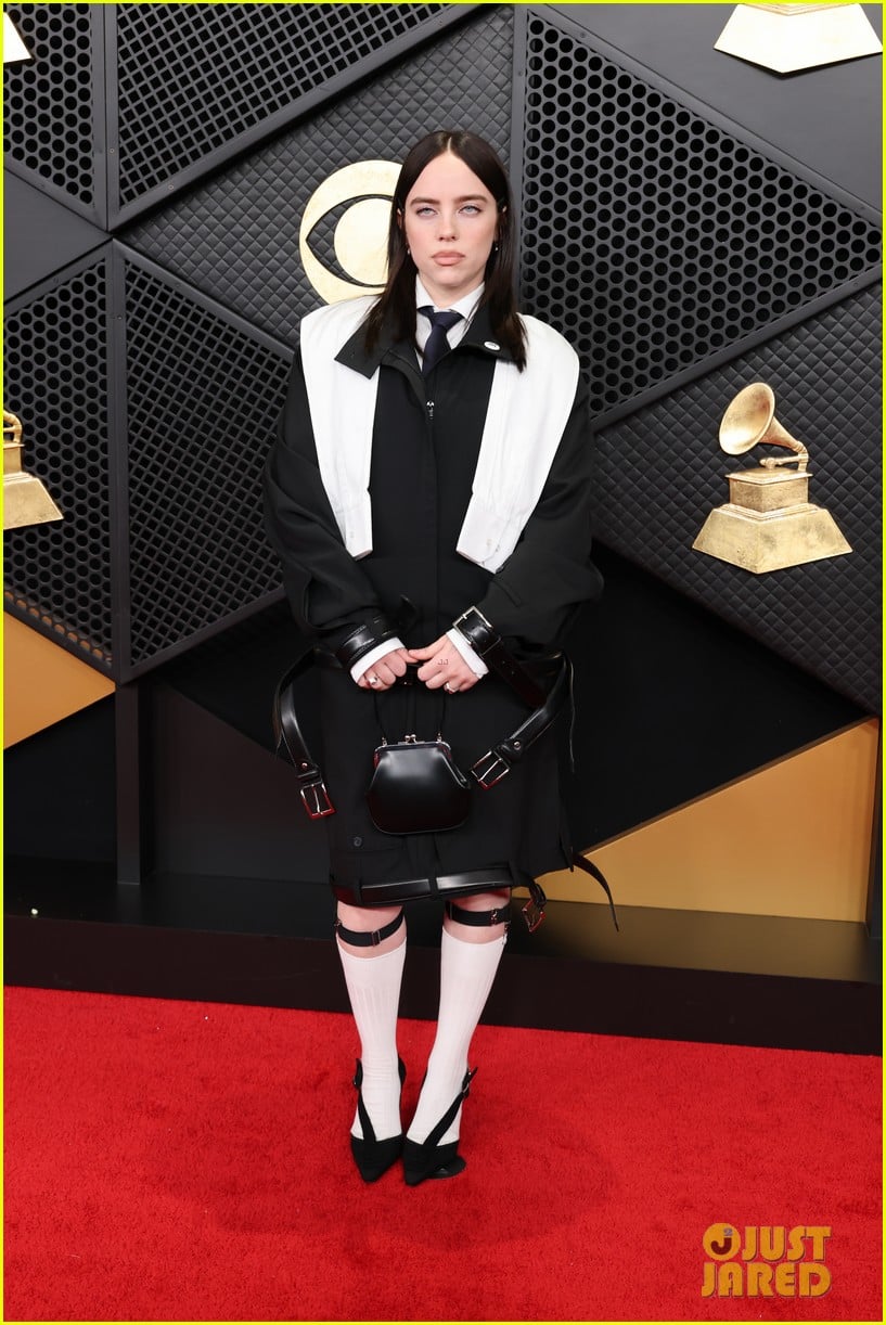 Billie Eilish Sports ICE Out Pin To Grammys 2026 Photo 5274223 Billie Eilish Ice Out Pin To Grammys 05 