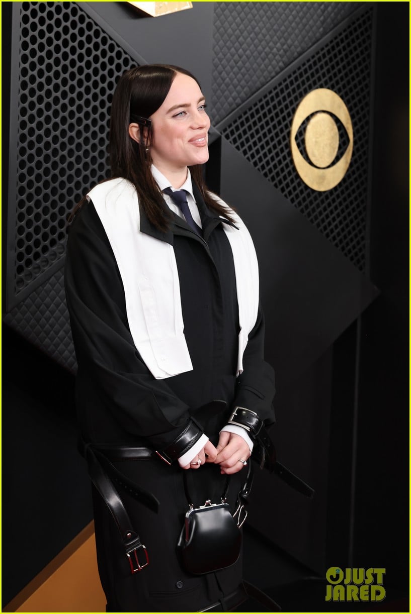 Billie Eilish Sports ICE Out Pin To Grammys 2026 Photo 5274225 Billie Eilish Ice Out Pin To Grammys 07