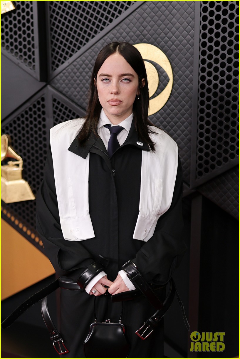 Billie Eilish Sports ICE Out Pin To Grammys 2026 Photo 5274234 Billie Eilish Ice Out Pin To Grammys 16 
