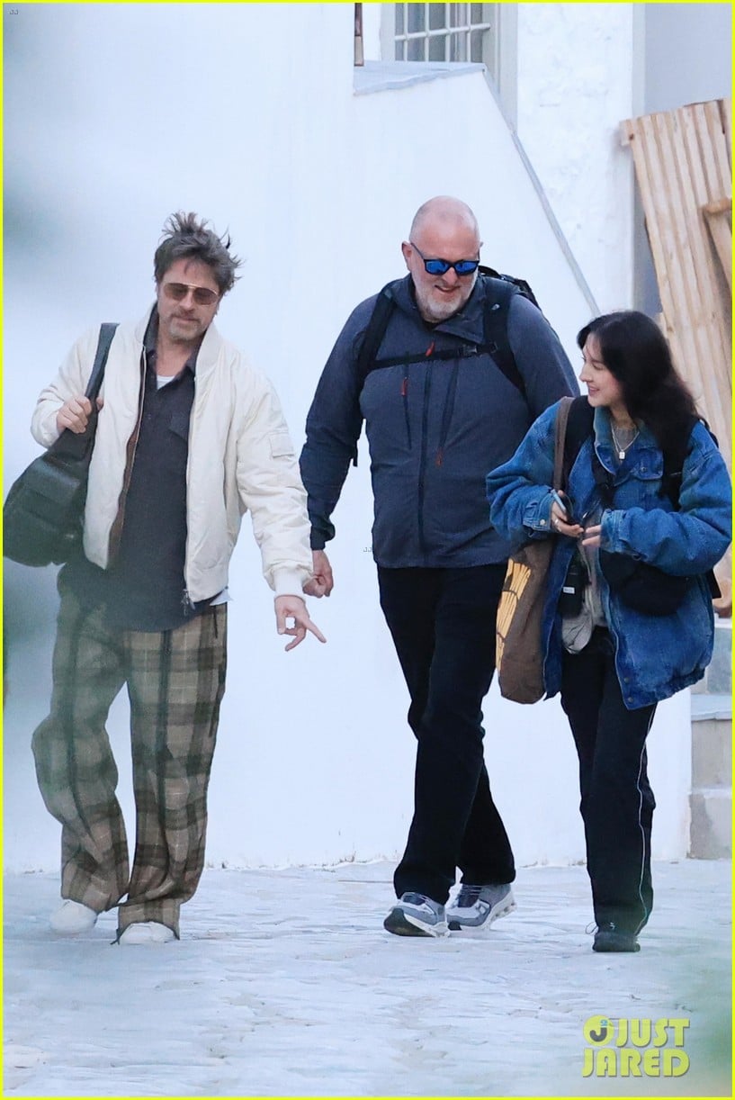 brad pitt spotted on set of new movie the riders in greece for first time 015284764