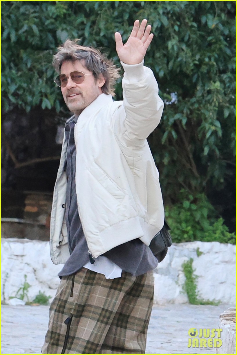 brad pitt spotted on set of new movie the riders in greece for first time 035284766