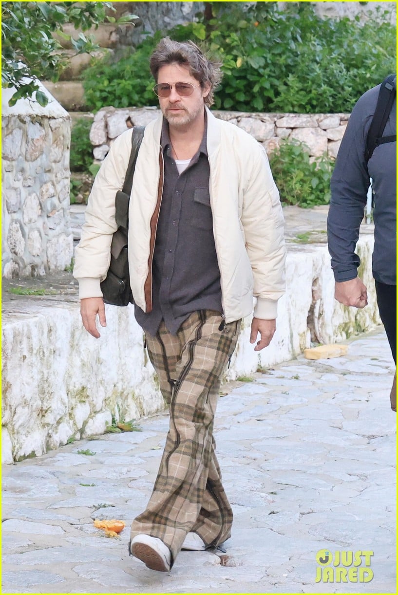 brad pitt spotted on set of new movie the riders in greece for first time 055284768