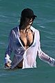 irina shayk wears polka dot bikini beach day in miami 01