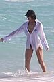 irina shayk wears polka dot bikini beach day in miami 03