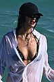 irina shayk wears polka dot bikini beach day in miami 04