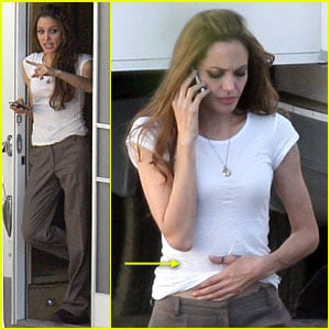 Angelina Jolie on the Set of 'Wanted'