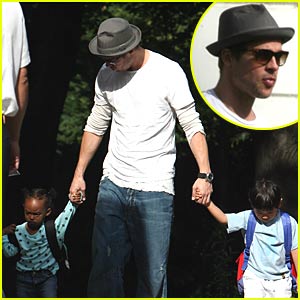 Brad Pitt Resumes Daddy Duties