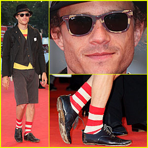 Heath Ledger Wears Waldo's Socks