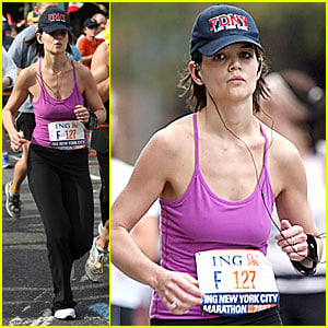 Katie Holmes Running NYC Marathon -- FIRST PICTURES