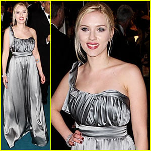 Scarlett Johansson is Shimmery in Silver