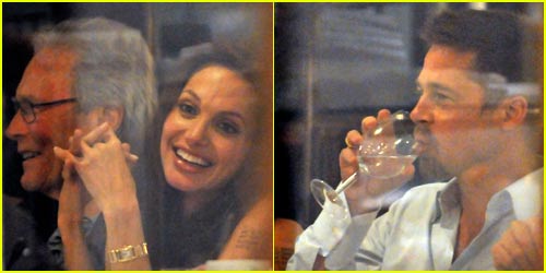 Brad & Angelina's Dinner Date For Eight