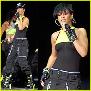 Rihanna Glows in Neon Yellow