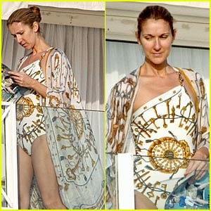 Celine Dion Has Swimsuit Style