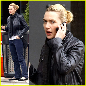Kate Winslet's Cell Phone Walk And Talk