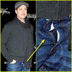 Brad Pitt: Unzipped Zipper!
