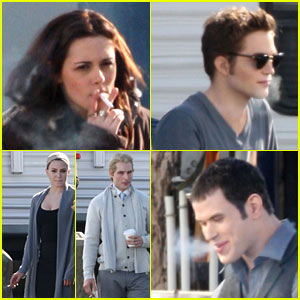 'New Moon' Cast is Smoking -- Literally!