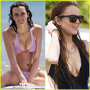Lindsay & Ali Lohan are Beach Babes