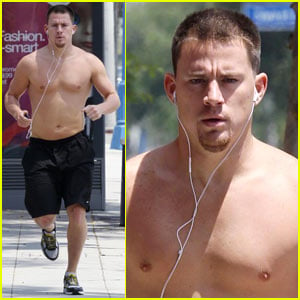 Channing Tatum Goes Shirtless Running