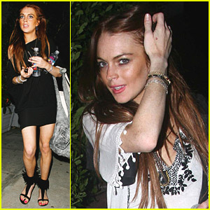 Lindsay Lohan Relaxes With Ronson