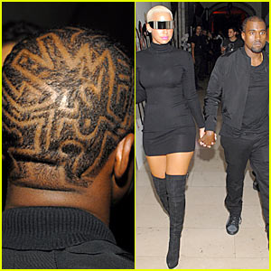 Kanye West Debuts Etch-a-Sketch Hair