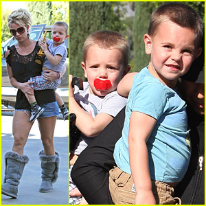Britney Spears' Sons Check out 'Astroboy'