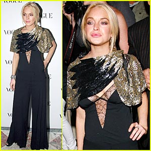 Lindsay Lohan Celebrates Vogue Covers
