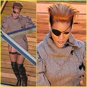 Rihanna Toughs It Out In Tweed