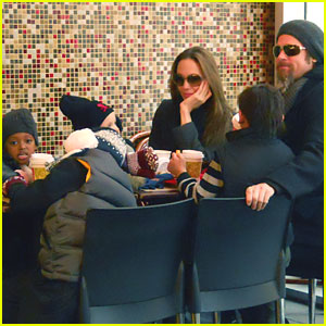 Brad Pitt & Angelina Jolie: Family Lunch in NYC!