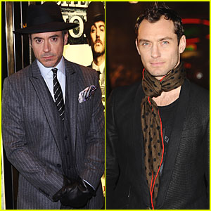 Robert Downey, Jr. & Jude Law Premiere 'Sherlock Holmes' in London
