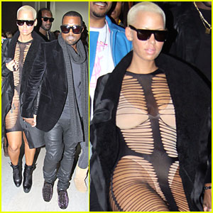 Amber Rose Wears A Barely There Dress in Paris