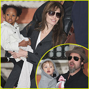 Brad Pitt & Angelina Jolie: 'Tourist' Family Set Visit!