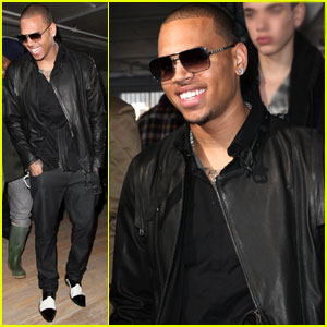 Chris Brown Buckles Down For Fashion Week