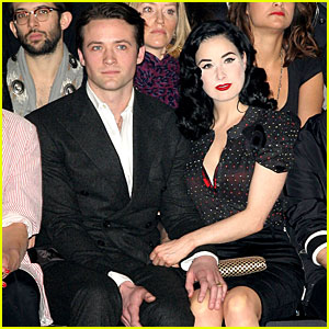 Dita Von Teese Shows Support for Louis Marie's Father