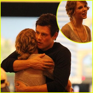 Taylor Swift & Cory Monteith Hug It Out